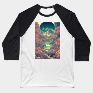 Majestic Mountain View Baseball T-Shirt